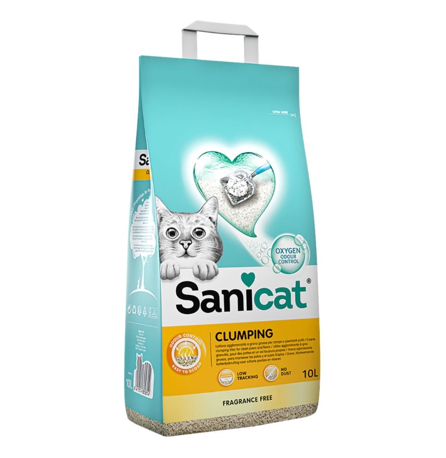 SANICAT Clumping 10 L asternut din bentonita pentru litiera