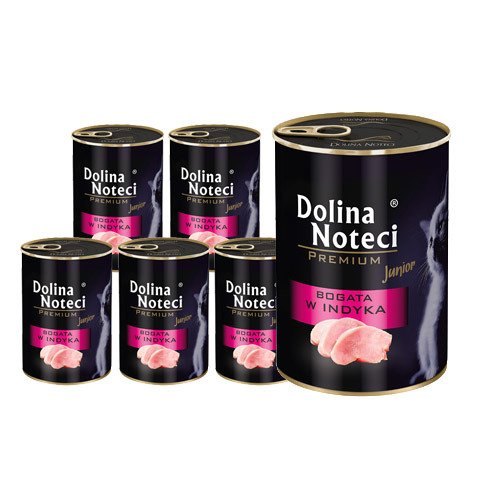 DOLINA NOTECI Premium Junior Conserve pentru pisoi, cu curcan 12x400 g