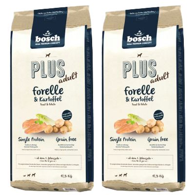 BOSCH Soft Hrana uscata cu pastrav & cartofi pentru cainii adulti 25 kg (2 x 12,5 kg)