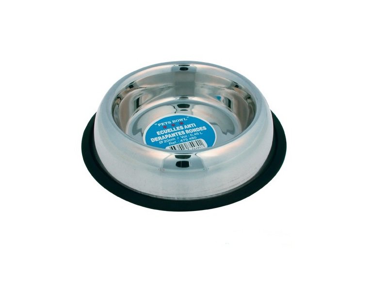 ZOLUX Bol inox pentru caini, cu baza de cauciuc 21 cm