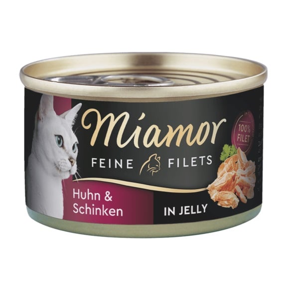 MIAMOR Feine Filets file de pui si sunca in sos, pentru pisica 100 g