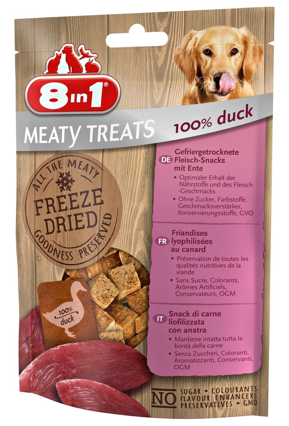 8IN1 Delicatesă uscată prin congelare cu rață 50 g