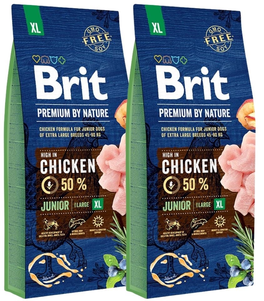 BRIT Premium By Nature Junior Extra Large Hrana uscata pentru catei si juniori de talie foarte mare XL