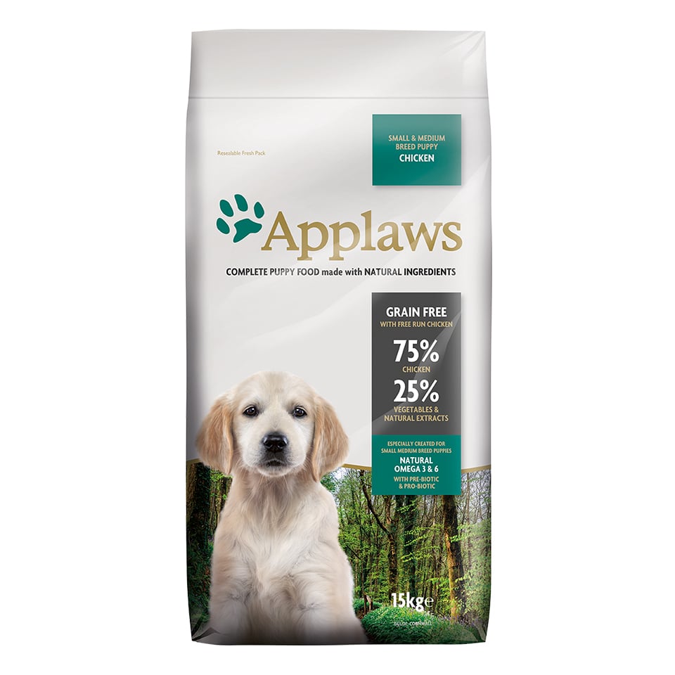APPLAWS Hrana uscata pentru catelusi de talie mica/medie, cu pui 15 kg