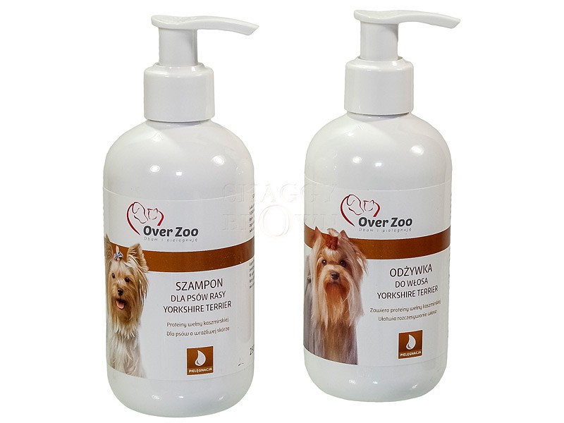 OVER ZOO Set sampon si balsam pentru cainii Yorkshire Terrier (sampon 250 ml + balsam 250 ml)