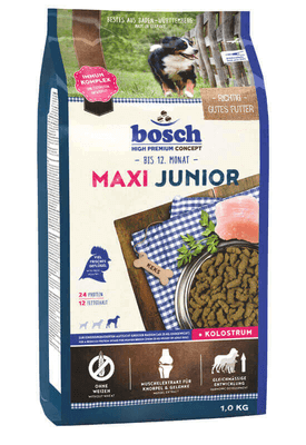 BOSCH Maxi Junior Hrana uscata caini junior talie mica, cu pasare 1 kg