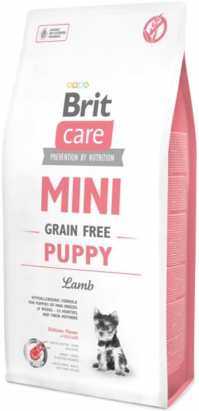 BRIT Care Mini Grain Free Mini Puppy Lamb hrana uscata caini juniori talie mica, cu miel 2 kg