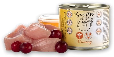 GUSSTO Hrana completa pentru pisicile suferinde de urolitiaza, 200 g