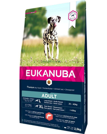 EUKANUBA Dry Base Adult Large Breeds Salmon & Barley hrana uscata caini adulti talie mare, somon si orz 2.5 kg