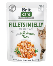 BRIT Care Cat Fillets in Jelly hrana umeda pentru pisici, cu ton, 85 g