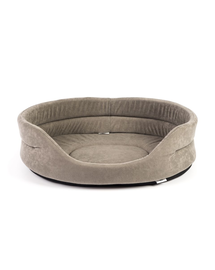 FERA Pat oval pentru caini, gri S 53 x 44 x 16 cm