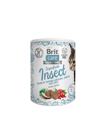 BRIT Care Cat Snack Superfruits recompense pentru pisici, cu insecte 100 g