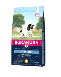EUKANUBA Senior Medium Breeds Chicken Hrana uscata pentru caini senior de talie medie, cu pui si curcan 3 kg