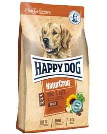 HAPPY DOG NaturCroq Hrana uscata pentru caini, cu vita si orez 15 kg