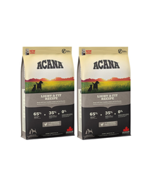 ACANA Light & Fit Dog hrana uscata caini adulti supraponderali 4 kg (2 x 2 kg)