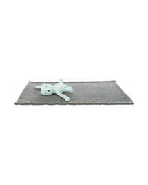 TRIXIE Set Junior pătură și jucărie de pluș 75 x 50 cm, gri/mentă