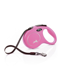 FLEXI New Classic lesa automata cu banda pentru caini, roz, marimea M, 5 m