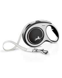 FLEXI New Comfort lesa automata cu banda pentru caini, alb negru, marimea L, 8 m