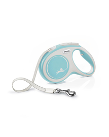 FLEXI New Comfort lesa automata cu banda pentru caini, albastru deschis, marimea M, 5 m