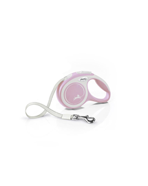 FLEXI New Comfort lesa automata cu banda pentru caini, rose, marimea XS, 3 m