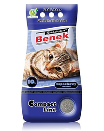 Benek Super Compact Fragrance Asternut bentonita pentru litiera, cu efect de calmare 10 l x 2 (20 l)