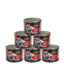 LEONARDO Quality Selection hrana umeda pentru pisici, bogata in carne de vita SET 6 x 200 g