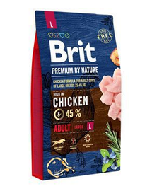 BRIT Premium By Nature Adult Large L Hrana uscata pentru caini adulti de talie mare, cu pui 8 kg