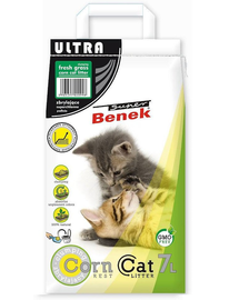 BENEK Super Corn Cat Ultra Asternut din porumb pentru litiera, cu miros de iarba proaspata 7 l
