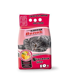 BENEK Super Standard Citrus Freshness nisip pentru litiera, miros citric 5 l x 2 (10 l)