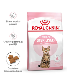 Royal Canin Kitten Sterilised hrana uscata pentru pisicute sterilizate cu varsta cuprinsa intre 4 si 12 luni 400 g