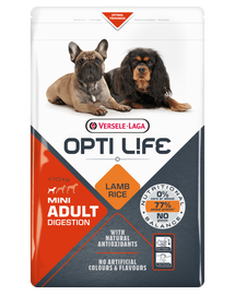 VERSELE-LAGA Opti Life Adult Digestion Mini hrana uscata pentru caini de talie mica cu sensibilitati alimentare 7,5 kg