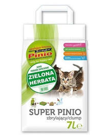 BENEK Super Pinio nisip pentru litiera, cu ceai verde 7 L