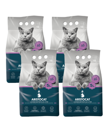 ARISTOCAT Bentonite Plus nisip pentru pisica, din bentonita cu miros lavanda 20 l (4 x 5 l)