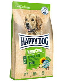 HAPPY DOG NaturCroq Lamb & Rice hrana uscata caini adulti, cu miel si orez 15 kg