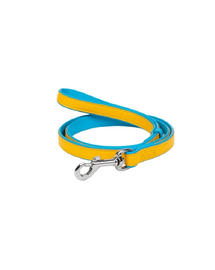 WAU-DOG Glamour Colors of freedom Lesa din piele pentru caini S-M, cu cod QR 18 mm / 122 cm