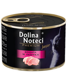 DOLINA NOTECI Premium Junior bogat în curcan 185 g conservă pisoi