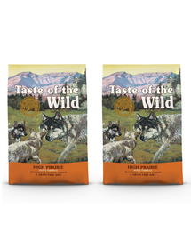 TASTE OF THE WILD High Prairie Puppy hrana uscata pentru caini juniori 24.4 kg (2 x 12,2 kg)