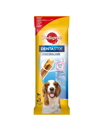 PEDIGREE Dentastix Recompensa dentara caini rasa medie 4x77 g