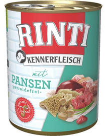 RINTI Kennerfleisch Hrana umeda pentru caini adulti, cu rumen 800 gr