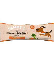 Baton proteic pentru câini BOSCH SAMMY’S Fitness Slice 25 g fără cereale, cu pui, rață, broccoli și morcov