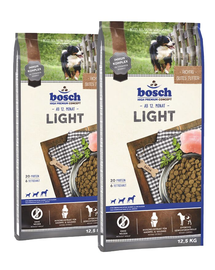 BOSCH Light Hrana uscata pentru cainii adulti cu tendinta de ingrasare 25 kg (2 x 12.5 kg)