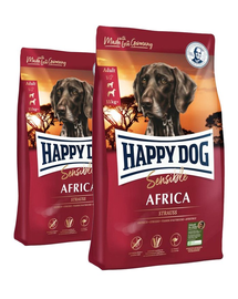 HAPPY DOG Supreme Africa Hrana pentru caini adulti cu intolerante alimentare, cu strut african 25 kg (2 x 12.5 kg)