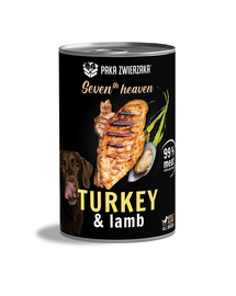 PAKA ZWIERZAKA Seventh Heaven Conserva hrana pentru caini, cu miel si curcan 400 g