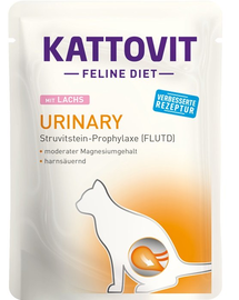 KATTOVIT Feline Diet Urinary hrana umeda dietetica pentru pisici in prevenirea pietrelor struvit, cu somon 85 g