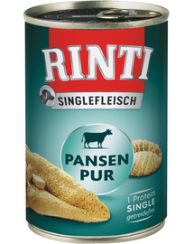 RINTI Singlefleisch Rumen Pure hrana monoproteica pentru caini, cu rumen de vita 800 gr