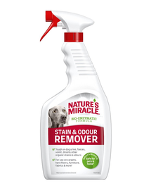 NATURE'S MIRACLE Stain&Odour Remover Dog Spray indepartare pete si miros caine 709 ml