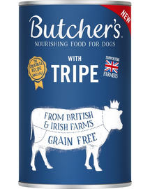 BUTCHER'S Original Tripe Mix hrana umeda caini, cu rumen de vita, pate 1200g