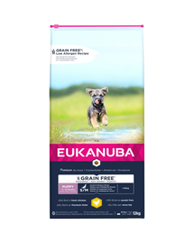 EUKANUBA Puppy Grain Free pentru talie mica/medie S/M 12 kg hrana pentru catelusi