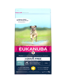 EUKANUBA Adult Grain Free S/M rase medii/mari 3 kg hrana caini adulti