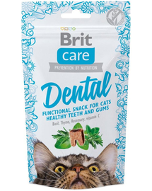 BRIT Care Cat Snack Dental recompense pentru pisici adulte, mentin dintii si gingiile sanatoase 50 g